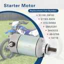 Starter Replacement for Suzuki Kawasaki Quadsport ATV LT-Z400 LTZ400 Arctic Cat DVX 400 Replaces 31100-29F00 21163-S004 SMU0281 3445033