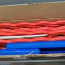 Patent Authorized Giant 4 Connect in a Row Game, Height Adjustable Jumbo Yard Games for Kids and Adults Outdoor Play, Backyard Large Four Connect Floor Games (Blue/Red)