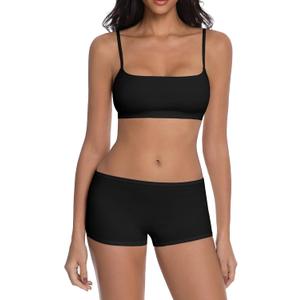 Abonlen Lounge Sets for Women 2 Piece Pajamas Camisole Tops With Shorts Sleepwear Tank Tops