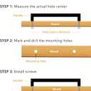 TooCust Brushed Brass Square Drawer Pulls 5 Pack, Modern Gold Cabinet Handles with 6-1/4 Inch (160mm) Hole Centers, Kitchen Cabinet Hardware and Dresser Pulls