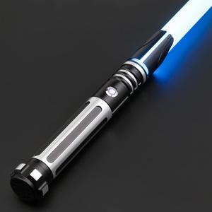 ANASABER Dueling Light Saber, Motion Control Light Sabers for Adults,Smooth Swing Light Saber with 16 Sound Fonts,RGB 12 Colors Changeable, Metal Hilt for Halloween Cosplay, Xmas Gift, Black,S9, Standard