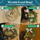 5-Pack 14 Inch Wire Wreath Frame Round Metal Wreath Form with Ring Design for DIY Crafts, Floral Projects, and Home Decor Dark Green Wire Frame for Christmas Holiday & Weddings