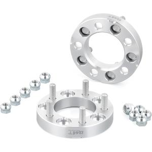 Orion Motor Tech 5x4.5 Wheel Spacers, 1 Inch Spacers with 1/2-20 Studs Compatible with Jeep Wrangler TJ YJ Grand Cherokee Ford Explorer Mustang Ranger, 82.5mm Center Bore Wheel Spacer Kit Set of 2 (silver)