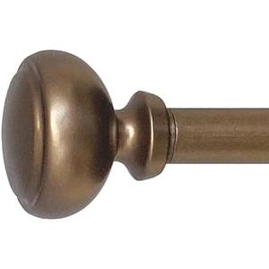 Decopolitan Fairbanks 26-48 Inch Adjustable Curtain Rod Set, 5/8 Inch Diameter- Dark Bronze