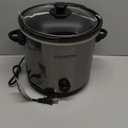 Hamilton Beach 4-Quart Slow Cooker with 3 Cooking Settings, Dishwasher-Safe Stoneware Crock & Glass Lid, Brushed Gray(33240)