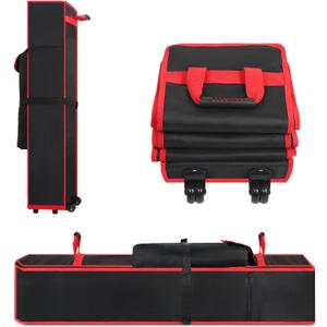 Wheeled Canopy Tent Replacement Bag 10x10x48, Heavy Duty 800D Oxford Carry Bag with Wheels & Handle, Waterproof Storage Case for Pop Up Canopy Frame