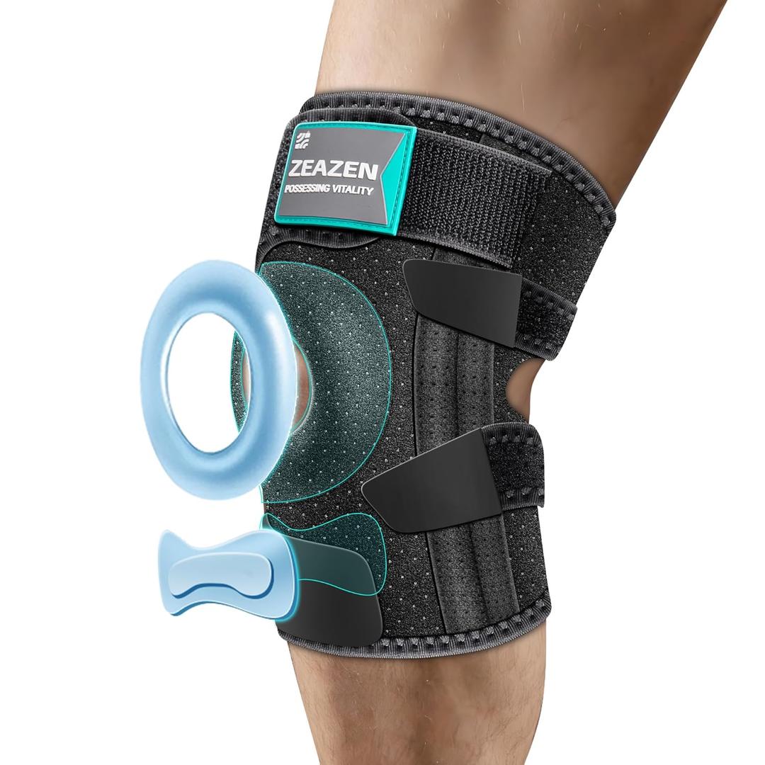 Large Knee Brace for Men  Adjustable Compression Knee Support for Arthritis, ACL, Meniscus Tear, Joint Pain Relief, Running & Injury Recovery