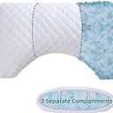 LOFE Side Sleeper Pillows for Adults - Adjustable 3 Compartments of Side Sleeper Pillow, Curved Side Sleeper Neck Pillow, CertiPUR-US Supportive Pillow for Side Sleepers, Queen Size Bed Pillows