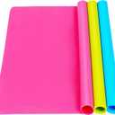 3 Pack Silicone mat Large Silicone Sheets for Crafts, Liquid, Resin Jewelry Casting Molds Mat, Silicone Placemat 15.7 x 11.8 (Blue & Rose Red & Green)
