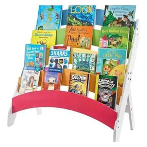 Stoneandegg Wooden Kids Bookshelf, Rainbow Book Shelf for Kids Rooms, 4 Tier Toddler Storage Book Rack, Montessori Bookcase for Playroom, Nursery, Living Room