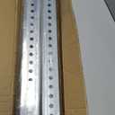 8 ft H x 2 in W Square Sign Post with 7/16" Dia Mounting Holes Galvanized Steel Metal Poles Outside Rust Resistant Industrial Perforated Tube for Street, Parking, Construction (Silver)