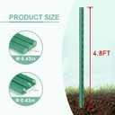 Garden Stakes Approx 5ft, 57 Inch Plastic Coated Steel Stakes 25pcs Specifically Designed for Climbing Plants, Ideal for Tomatoes, Beans, Cucumbers, Peppers, Vines, and More Plant Growth