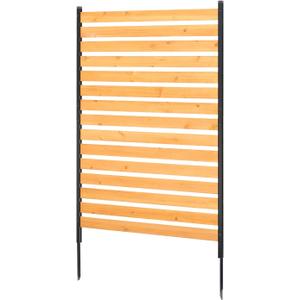 VEVOR Wood Privacy Fence, 39" W x 61" L, 1-Panel Air Conditioner Fence Screen, Pool Equipment Enclosure with Metal Stakes, Easy DIY Installation, Outdoor Trash Can Hider for Garden Decoration