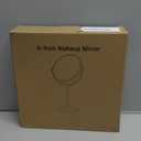 ALHAKIN 10x Magnifying Makeup Mirror, 8 Inch Tabletop Mirror with 1X/10X Magnification Double Sided, Standing Bathroom Makeup Mirror for Desk, Nickel