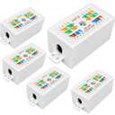 Cat 6 Junction Box 5 Pack Cat5e Splice Connector Unshielded, Punch Down Type by NECTECABLE