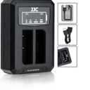 USB Dual Battery Charger for Fujifilm NP-95 FinePix X100 X100S X-S1 X30 X100T FinePix Real 3D W1 FinePix F31fd FinePix F30 and Ricoh DB-90 GXR GXR Mount A12 GXR P10