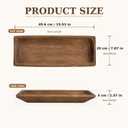 Brown Wood Dough Bowl for Decor, Rustic Farmhouse Centerpiece Tray | Fits beautifully on dining tables, coffee tables, mantels, kitchen islands, shelves, console tables and entryway spaces