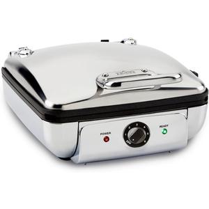 All-Clad Stainless Steel Waffle Maker 4 Section, Thick Belgium Waffle Makers, Upright Storage 1600 Watts, Nonstick, 6 Browning Levels, Dishwasher Safe