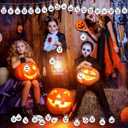 Jetec 12 Pcs Christmas Ball Ornaments for Tree Nightmare Before Black and White Horror Christmas Tree Decorations Spooky Skull Plastic Shatterproof Hanging Decor for Xmas Halloween Party (White)