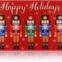 Minatee Nutcracker Doormat Happy Holidays Doormat Washable Non Slip Floor Rugs Christmas Soldier Floor Mat for Front Porch Door Bathroom 24 x 16 Inches(Classic Style)