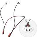 Ultra Strong Magnetic Compatible Airpod Pro Strap Anti-Lost Cord Sports Lanyard Compatible with Airpods 4 3 2 1 Pro 3 2 1, Black with Red