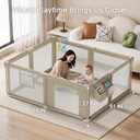 Foldable Baby Playpen 59" x 51" Collapsible Playpen for Babies and Toddlers