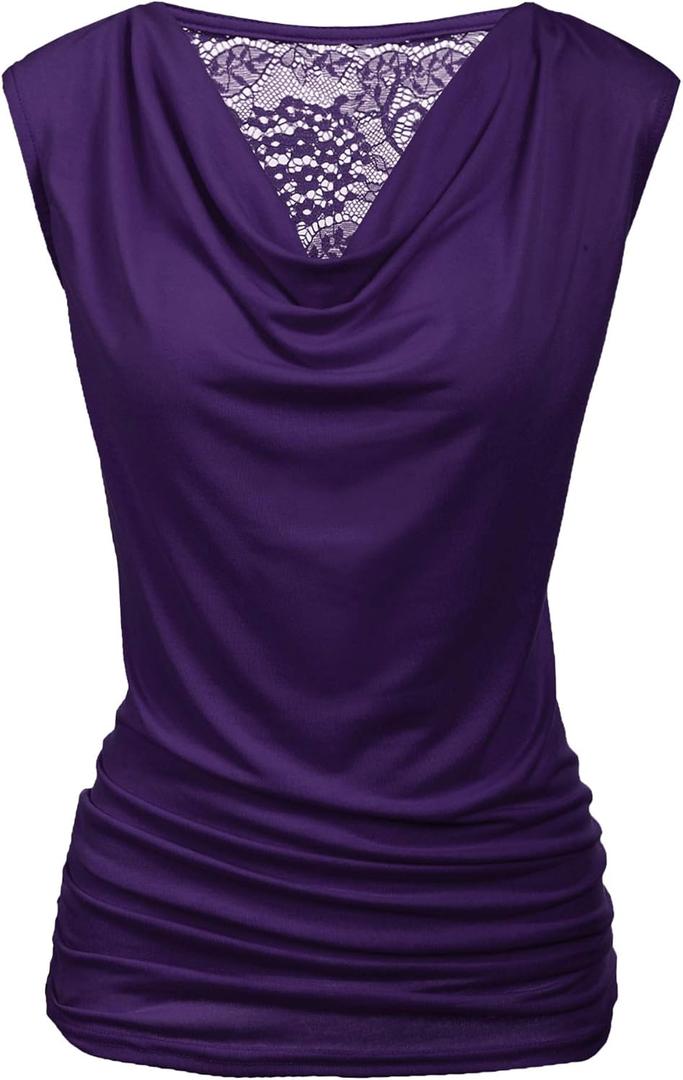 Zeagoo Tank Top for Women Trendy Going Out Tops Sleeveless Shirts Ruched Business Casual Basic Tunic Tops (Medium, Purple) Zeagoo Tank Top for Women Trendy Going Out Tops Sleeveless Shirts Ruched Business Casual Basic Tunic Tops (Medium, Purple)