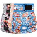 Barklincharm 4 Pack Reusable Female Dog Diaper, Highly Absorbent Doggie Diapers for Female Dogs, Dog Diaper Large, Bulldog, XL