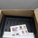 2 Pack Pull Out Cabinet Organizers Expandable (11.6''-17.5''), Plastic Slide Out Drawers for Kitchen, Bathroom, Pantry, Under Sink Storage, Pull Out Drawers Fixed with Adhesive Nano Film (Black)