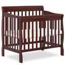 Dream On Me Aden 4-in-1 Convertible Mini Baby Crib, GREENGUARD Gold & BSA Certified, Sustainable Pinewood, Non-Toxic Finish, 3 Mattress Heights, Converts to Mini Day & Twin-Size Bed - Espresso