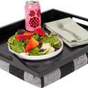 ROSSIE HOME Wood Bed Tray Lap Desk with Detachable Cushion, Serving Tray - Buffalo Check - Fits up to 15.6 Inch Laptops - Style No. 76108