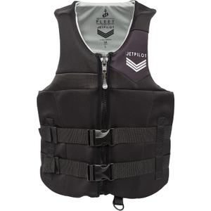 Jetpilot Fleet Neoprene Dual Coast Guard Approved Life Jacket PFD (Black, L/XL)