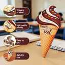 KATINAT Teacher Appreciation Gifts, Wooden Ice Cream Money Holder for Teacher, Thanks for Making School So Cool, End of Year Teacher Gift, Preschool Middle School High School Back to School