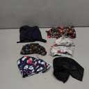 6 Pcs Satin Lined Scrub Caps Women Nurse Surgical Hat with Buttons Ponytail Working Adjustable Pouch Tie Back