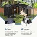 DUMOS Plastic Dog Playpen, 24 Inch 4 Panels Small Pet Fence Play Pen | Foldable, Indoor Outdoor Portable Exercise Playpen with Door, RV Camping, Puppy Small Medium Dog, Black