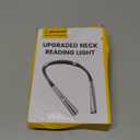 Glocusent Upgraded LED Neck Reading Light, Book Light for Reading in Bed, 30-min Timer, 3 Colors & 3 Brightness Adjustable, Rechargeable & Long Lasting, Perfect for Reading, Knitting (Slim-Medium, Posh Gray)