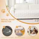 Waterproof Couch Cover for Dogs Non-Slip Pet Couch Covers for Sectional Sofa, Thick Soft Washable Sofa Covers for 3 Cushion Couch Sofa Pet Friendly (White, 35x62)