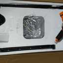 Giraffe Tools Retractable Heavy Duty Hose Reel, 1/2" x 100FT Automatic Rewind Garden Hose Reel with 360 Swivel Base, Ground Mounted for Lawn, Patio, Concrete Floor & Yard Watering