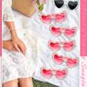 6 Pcs Bride Sunglasses Bachelorette Sunglasses Party Favors for Bridesmaids for Wedding Party Bride to Be Gifts (Pink)