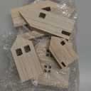 AuldHome Design Wood House Silhouettes Decor (Set of 7); Christmas and Holiday Wood Cutout Figures