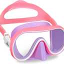Keary Kids Swim Goggles Nose Cover Swimming Mask Wide View Girls Boys 5-16 | Swimming Goggles for Kids Children Toddler Youth Anti Fog UV Protection Silicone Durable Flat PC Lens Easy to Wear Pool Water