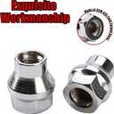 12x1.5 Chrome Extended Thread Lug Nut, 24PCS M12x1.5 ET Open Ended Lug Nuts 7mm Shank Aftermarket Wheels