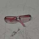 VANLINKER Stylish Rimless Frameless Rectangle Sunglasses for Women (Pink)