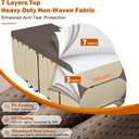 Umbrauto Travel Trailer RV Cover 20' ~ 22' Upgraded 7-Layer Top Camper Cover, Waterproof & Windproof Heavy Duty Toy Hauler RV Cover for Winter Snow with Tongue Jack Cover, Gutter Covers