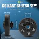 Centrifugal Go Kart Clutch 3/4" Bore 10 Tooth for #40/41/420 Chain Fits 2-6.5HP Small Engines for Predator 212cc for Honda GC160, GC190, GX120, GX140, GX160, GX200