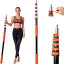30FT Reach Telescopic Extension Pole-5-24FT Multi-Purpose Extension Pole with Easy Flip Lock, Universal Twist-on Metal Tip, Lightweight Sturdy Aluminum Paint Roller Extension Pole for Window Cleaning
