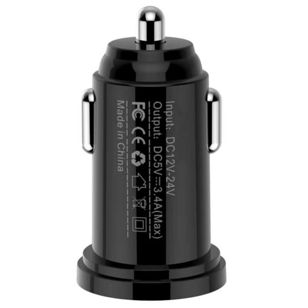 Kole Imports DA323-12 2.4 Amp Dual Port USB Car Charger - Pack of 2