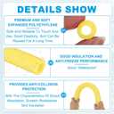 PATIKIL 2 Pcs Pipe Insulation Foam Tube, Heat Preservation Foam Pipe Tubing Covers 3/8" (10mm) ID x 3.3FT x 13/16" OD for Handle Heat Water Pipe Freeze Protection, Yellow