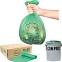 2.6 Gallon Compostable Food Scrap Bags by BioBag, 100 Count, BPI Certified, Meets ASTM D6400 Standards, Made in USA, Kitchen Counter Bin Liners