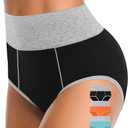 Annenmy High Waisted Womens Underwear Cotton Underwear Full Coverage Briefs Stretch Breathable Ladies Panties 5 Pack (Medium, Multicolor)